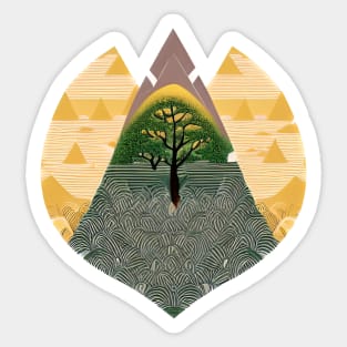 Mountain Tree - Designs for a greener future Sticker